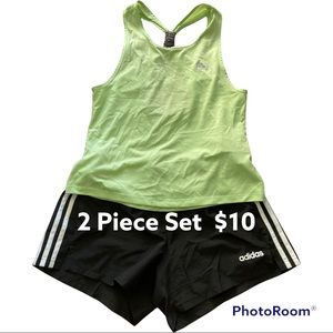 Lot of 2 Womens Adidas S (8-10) Shorts/Tank